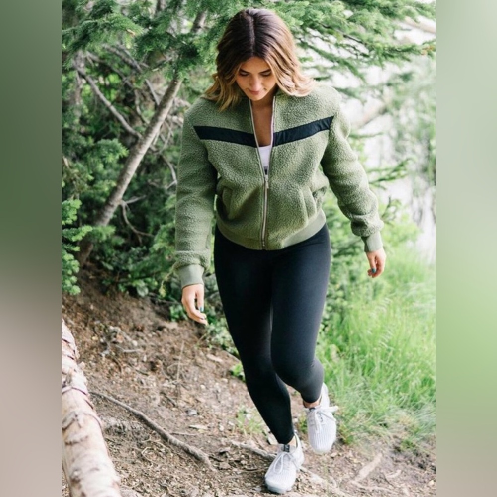 Zyia Flying V Fleece Bomber Jacket